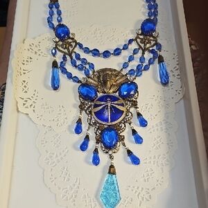 Massive Czechoslovakian Crystal Necklace